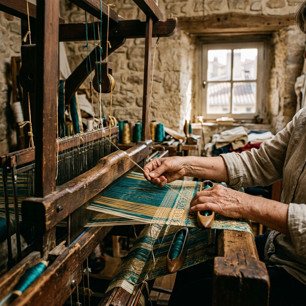 Atelier de tissage de soie — Lyon, Croix-Rousse